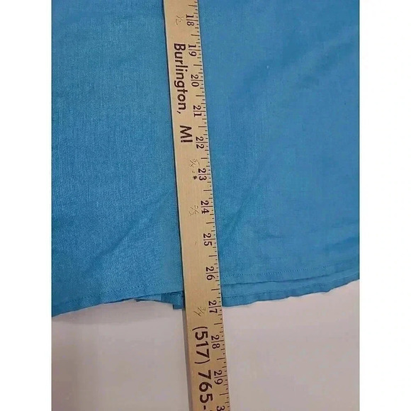J. Jill Love Linen Button Up Women's Size Small Blue 100% Linen - Picture 10 of 10